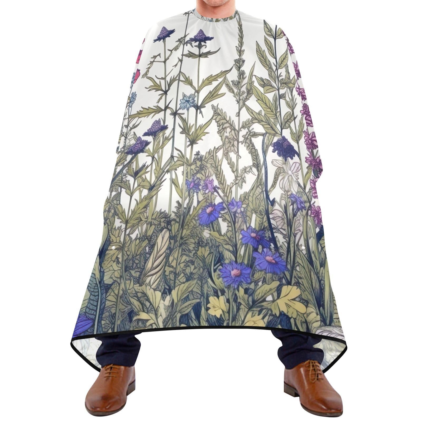 Hezely Garden Flowers Hair Dye Cape, Barber Cape for Adults,Waterproof Salon Cape,Waterproof Hairdressing Styling Hair Cutting, 65