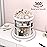Rosoenvi Rotating Makeup Organizer, Adjustable Vanity Organizer, Large Capacity Cosmetic Display Case for Spinning, Storage Carousel for Bathroom and Vanity Countertop, Diamond Pattern, Large, White