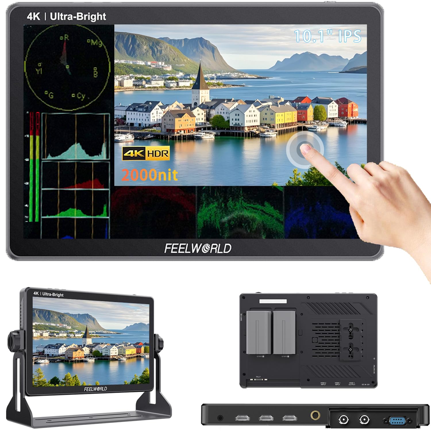 Feelworld LUT11S 10.1 Inch Ultra High Bright 2000nit Touch Screen