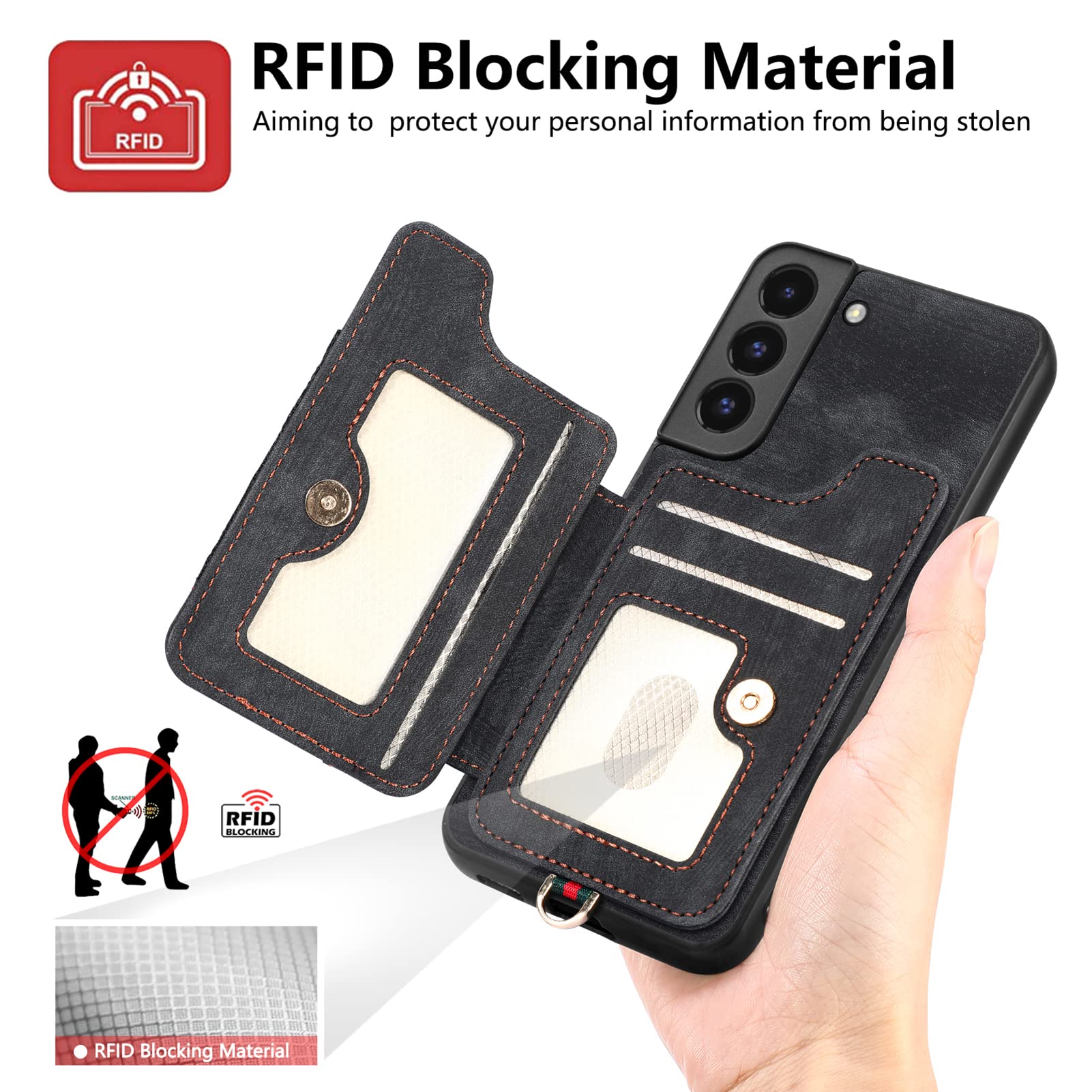 スマホアクセサリー Samsung S22 5G 256GB Amazon.com: WeLoveCase for Samsung Galaxy S22 Wallet Case with
