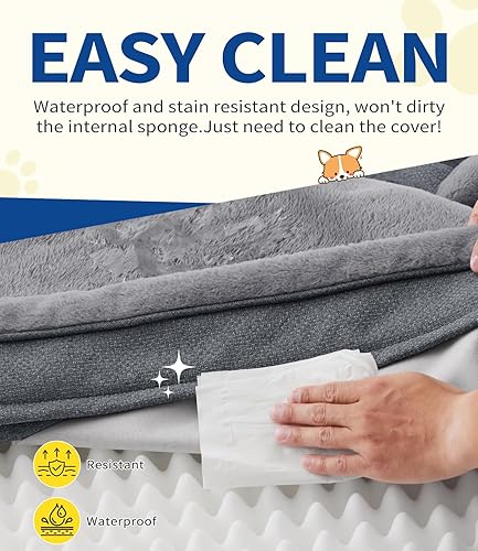 Miniatura 6 de Made4pet - Cama ortopédica para perro, sofá para perros pequeños, cojines de espuma de apoyo para mascotas con funda extraíble lavable, espuma de