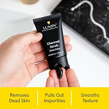 Lumin Face Scrub for Men | Face Scrub Exfoliator, Charcoal Detox, 30ml