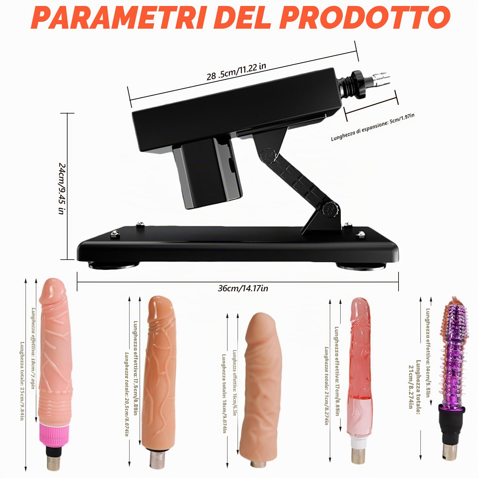 Macchina del sesso telecomandata, Love Machine Sex Toys per uomini e donne Macchina automatica di spinta con 5 dildo realistico e accessori 3XLR