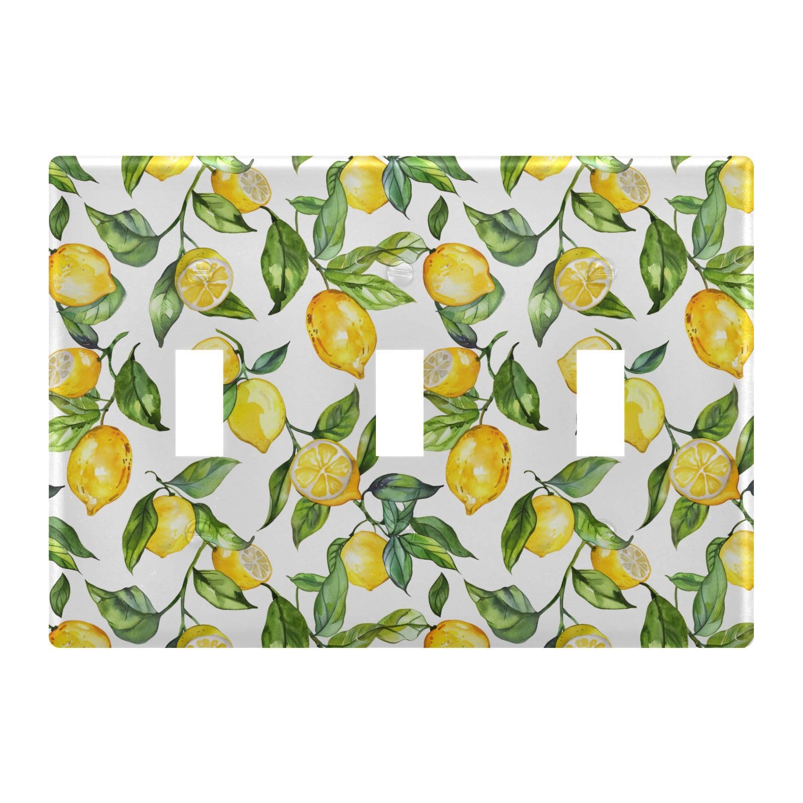Light Switch Cover Lemon Summer Wall Plates for Electrical Outlets 3 Gang 202b5391