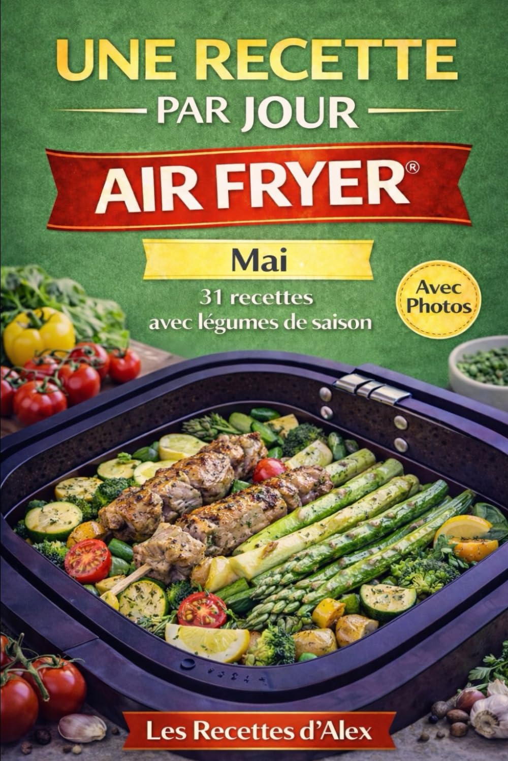Une Recette par Jour – Air Fryer® : Mai: 31 recettes complètes de saison à l’Air Fryer® Fruits et légumes de mai – Prêtes en moins de 30 minutes Compatibles Ninja Air Fryer® et équivalents