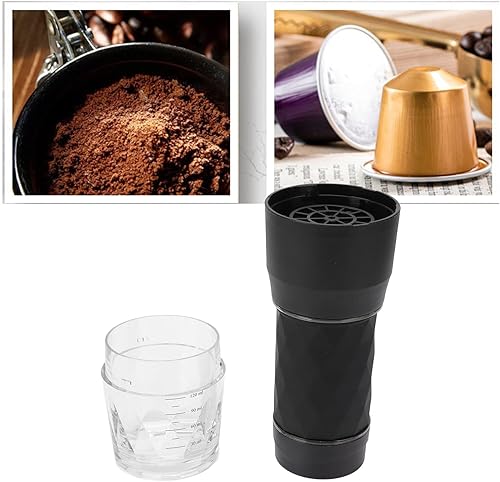 Miniatura 9 de Máquina de café expreso portátil, máquina manual de café de viaje, cafetera de mano Maual compatible con café molido y cápsula de café para