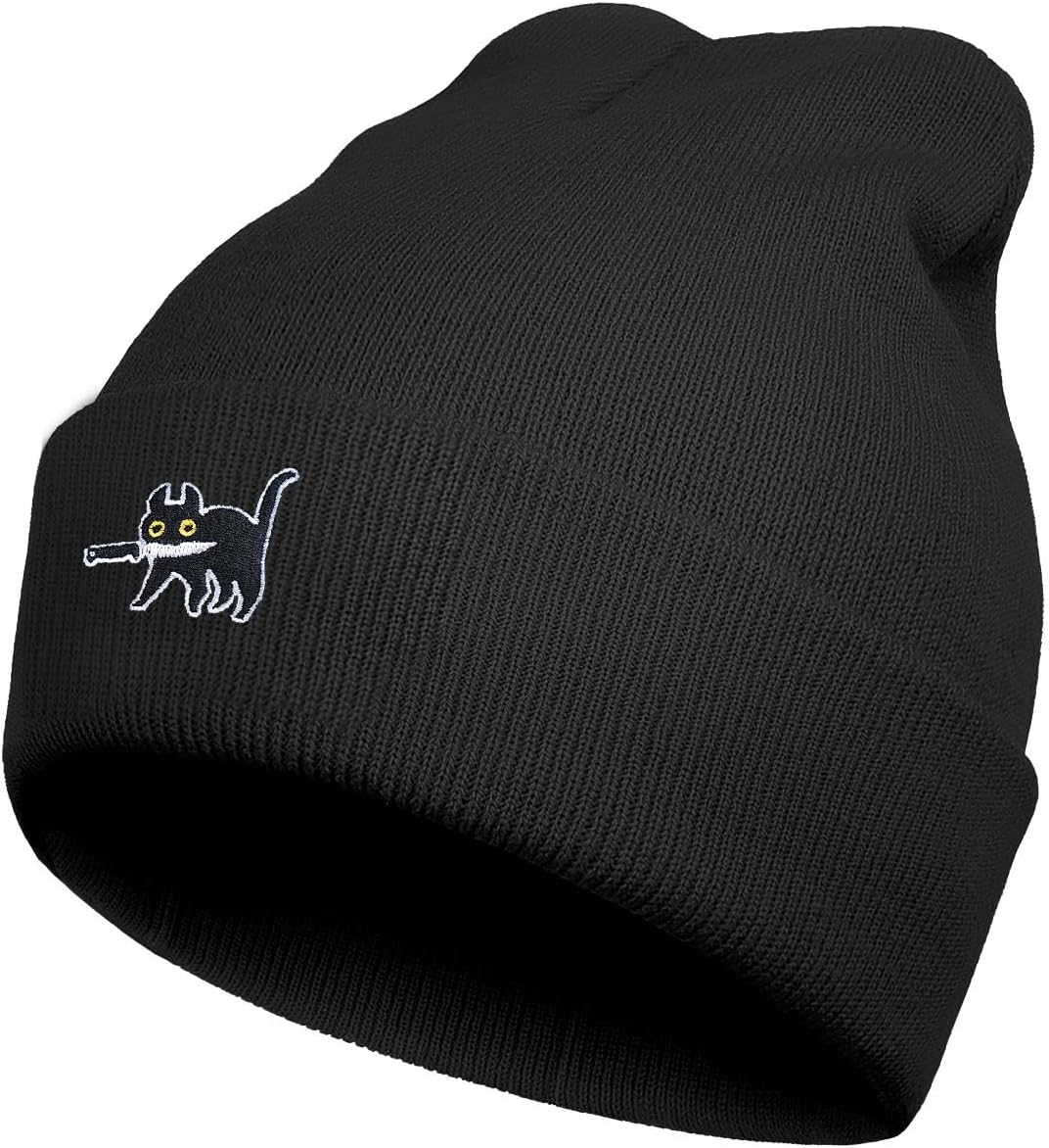 Cool Graphic Beanie for Men and Women - Black