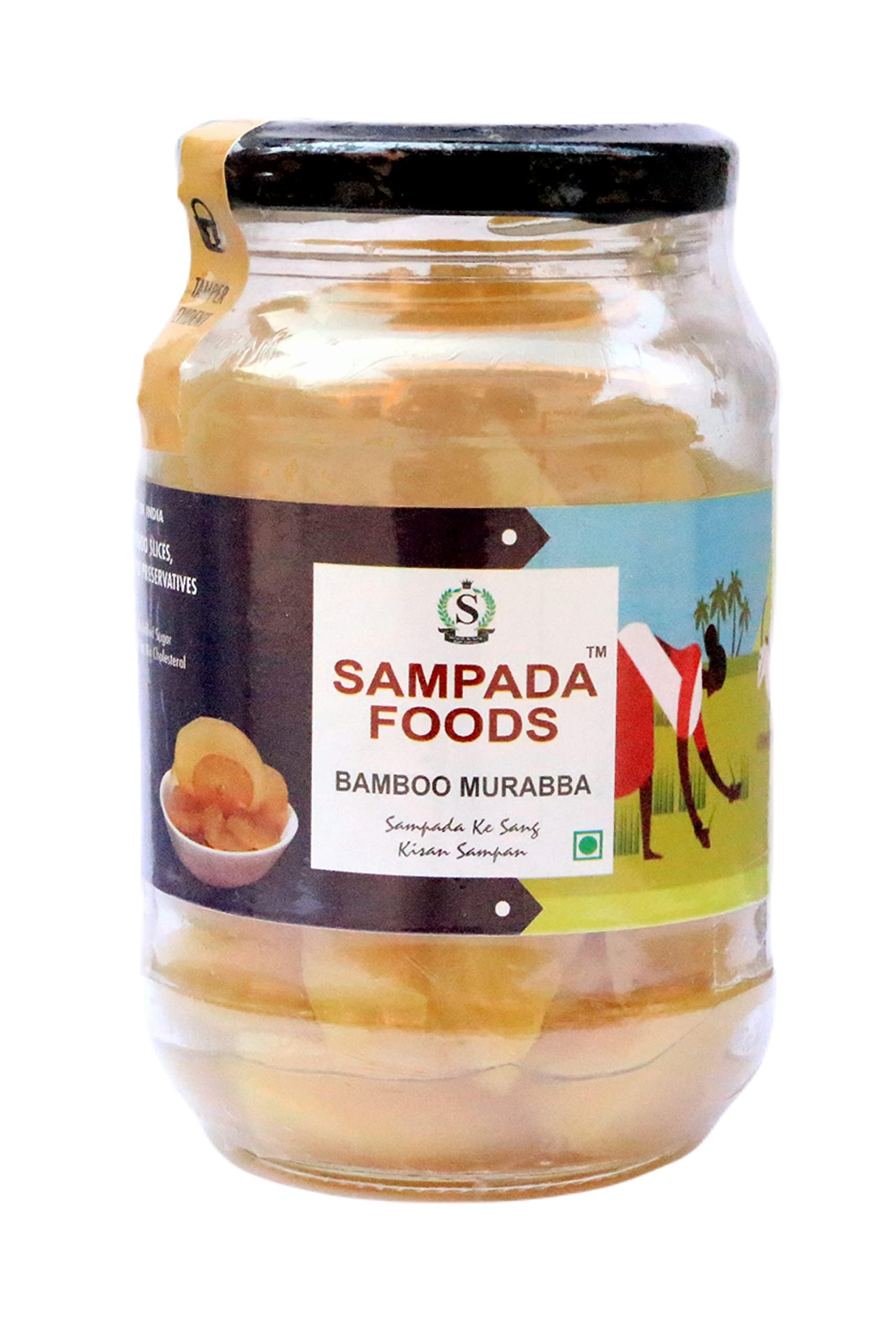 Sampada Foods | Bamboo Murabba 450gms I Contains Soft Pieces of Bamboo I Homemade Taste & Healthy Ingredients