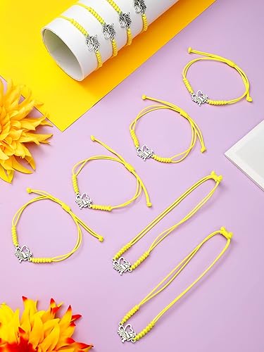 Vista 44 de Rtteri 20 pulseras de animadora para niñas, pulseras ajustables para animadoras, regalos para animadoras, accesorios de joyería a granel Naranja