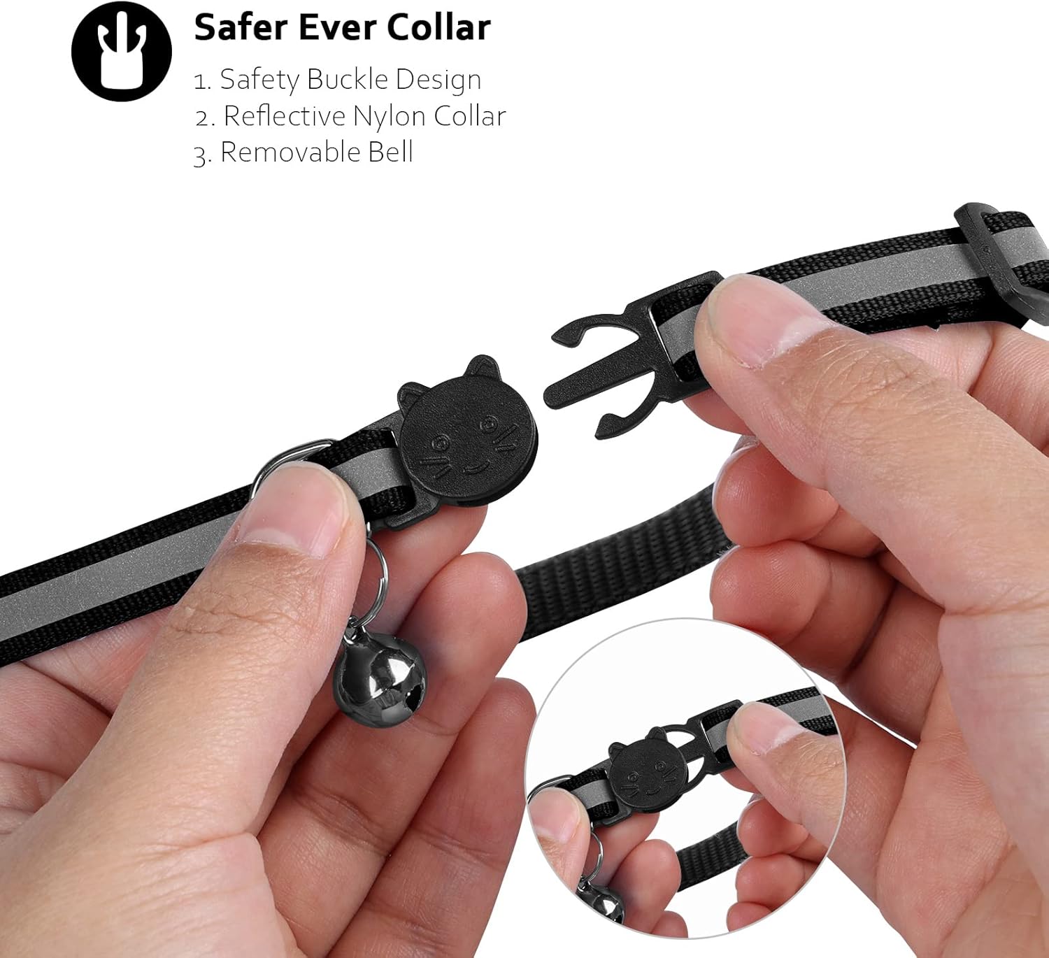 Airtag Cat Collar, Reflective Cat Air Tag Collar with Breakaway Buckle