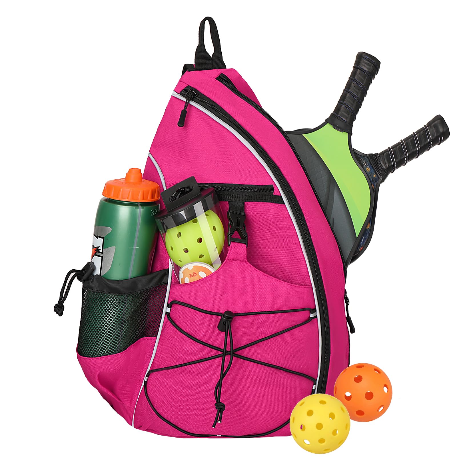 Goloni Pickleball Bag for Women,Mens Pickle ball Backpack,Lightweight Sling Bag with Fence Hook,Large Capacity,Safety Pocket