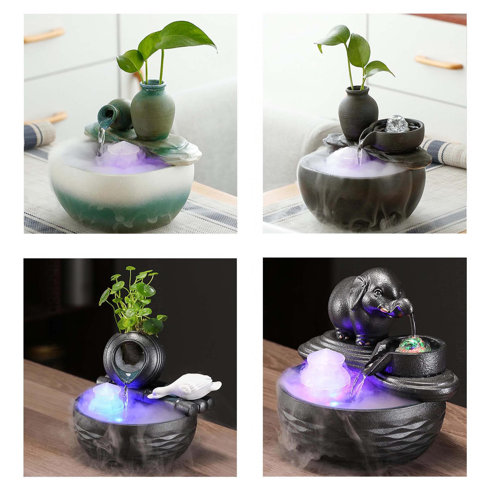 Amazon｜卓上噴水 リラクゼーションホームデコレーション 屋内の滝の