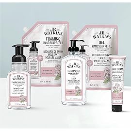 J.R. Watkins Gel Hand Soap Refill, Moisturizing Hand Wash, Formulated with Plant-Based Cleansers, Alcohol-Free, Cruelty-Free, Rosewater, 34 Fl Oz, 2 Pack