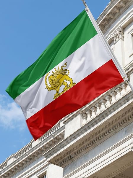 Iran Flag with Lion and Sun 3 X 5 Ft, Iranian Flag Persian Flag for Garden and Outdoor Decoration, Polyester (A) - 2