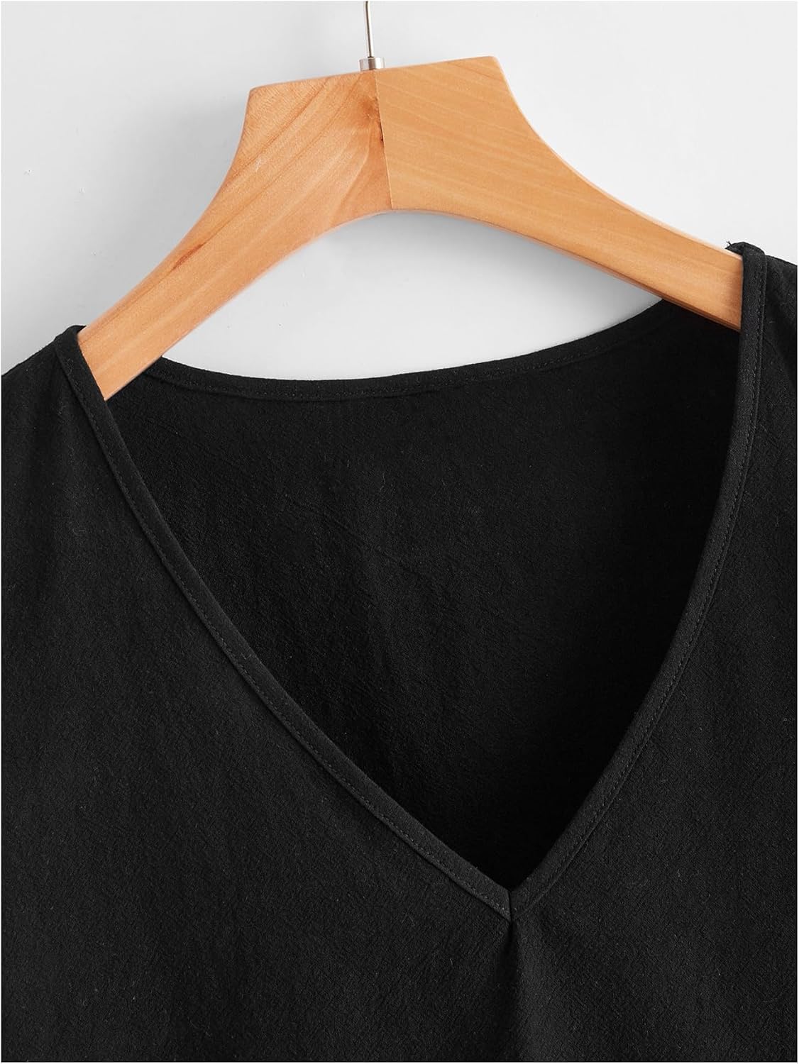 OYOANGLE Women's V Neck Ruffle Cap Sleeve Blouse Cute Flared Hem Babydoll Peplum Tops - Image 3