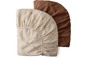Mushie Sheets: Soft & Breathable Mini Crib & Pack N Play Mattress...