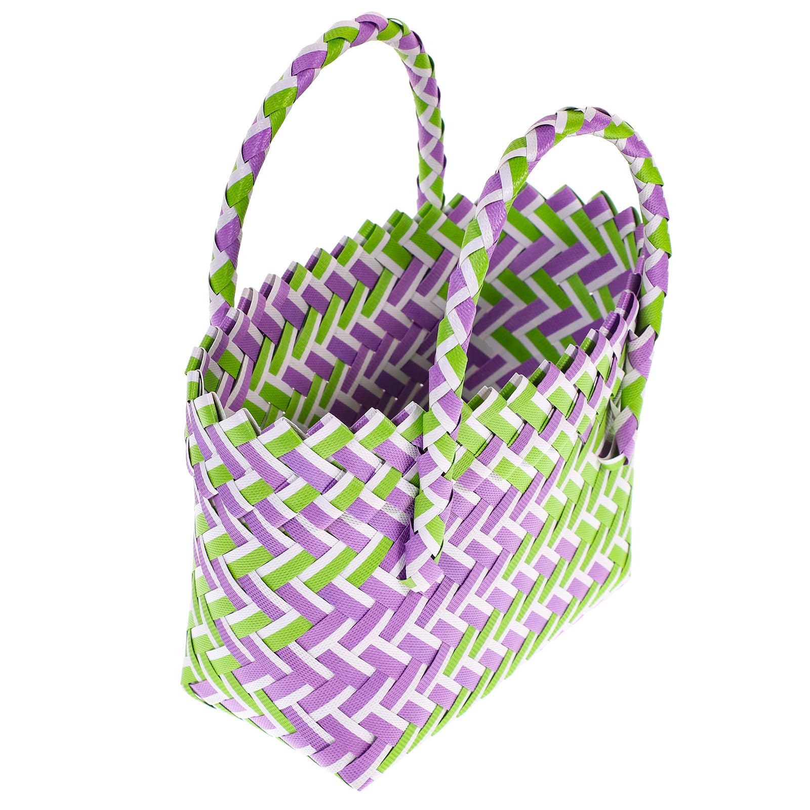 Artibetter Panier Portatif en Pvc Réutilisable, Léger et Chic, pour Fruits et Fleurs, Shopping Salon Design Délicat et Rustique