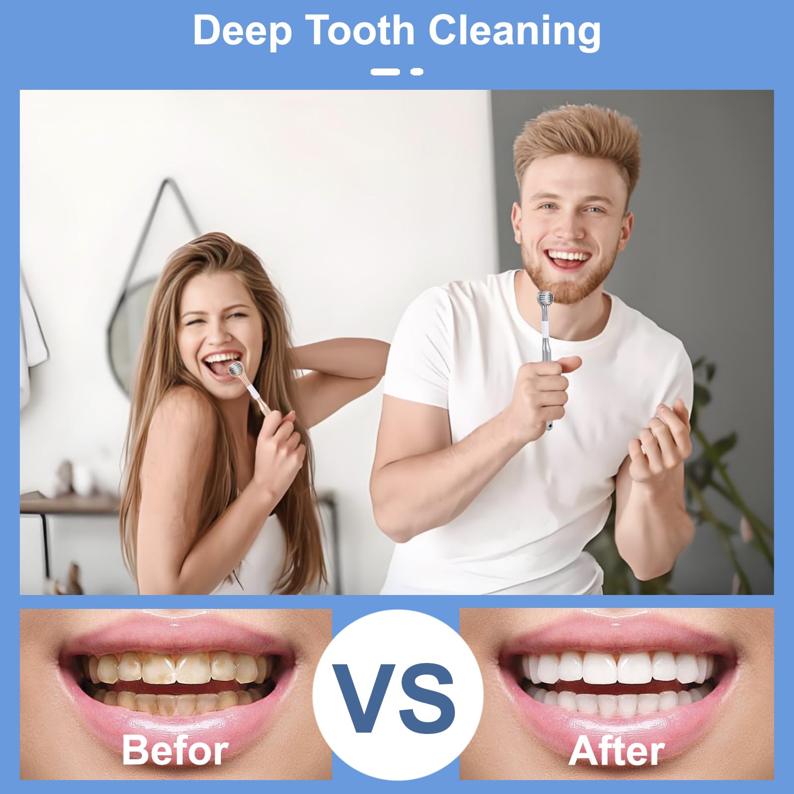 Paquete de 4 cepillos de dientes medianos, cepillos de dientes a granel para viajes de niños, limpieza multiángulo, cerdas suaves medias, negro, blanco, gris, dorado 5