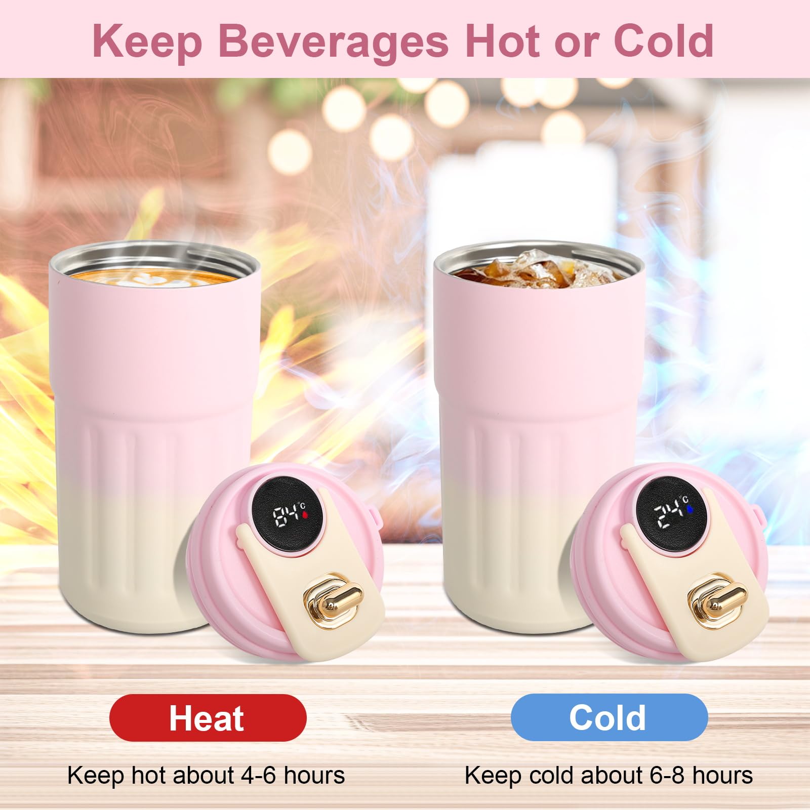 Water Bottle Flask Stainless Steel Flask for Hot Drink 450mL - Image 4