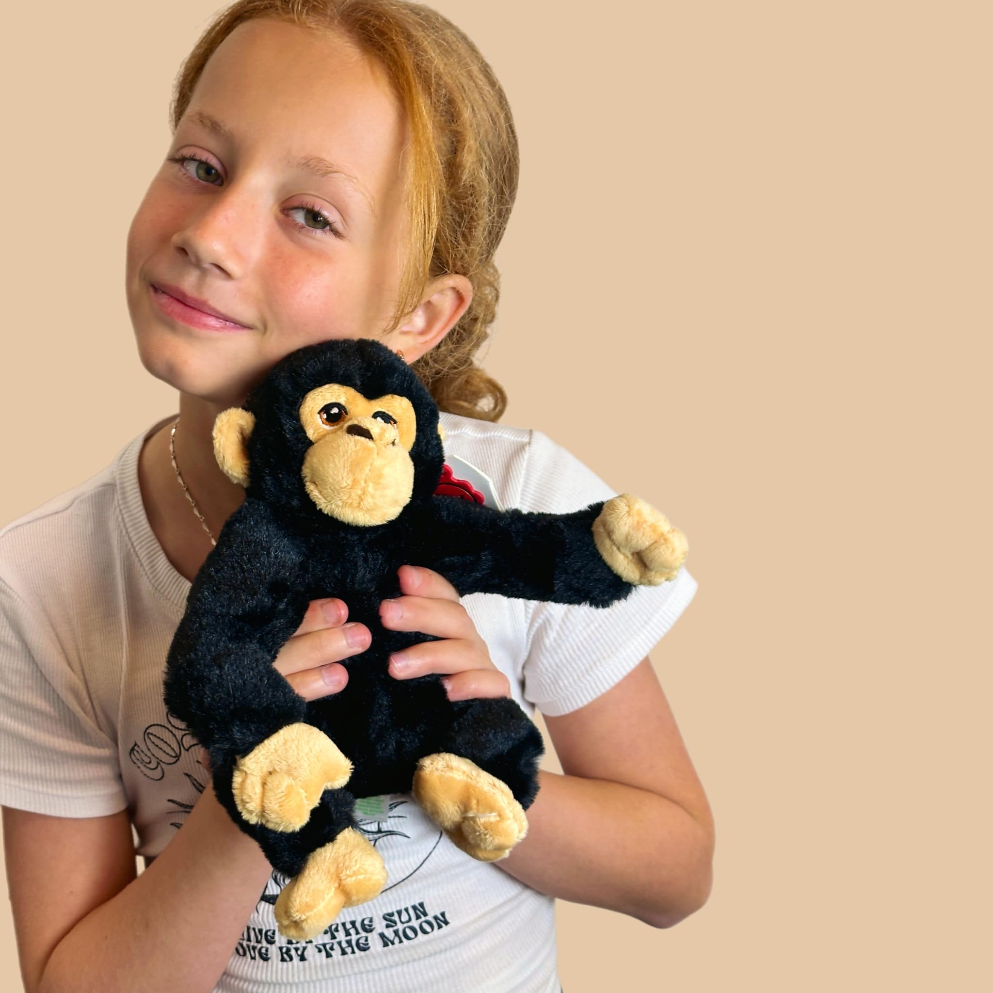 Deluxe Paws Keeleco – Peluche De Chimpancé 100% Reciclado, Ecológico Y Sostenible, Tamaño 18-25 Cm, Coleccionable