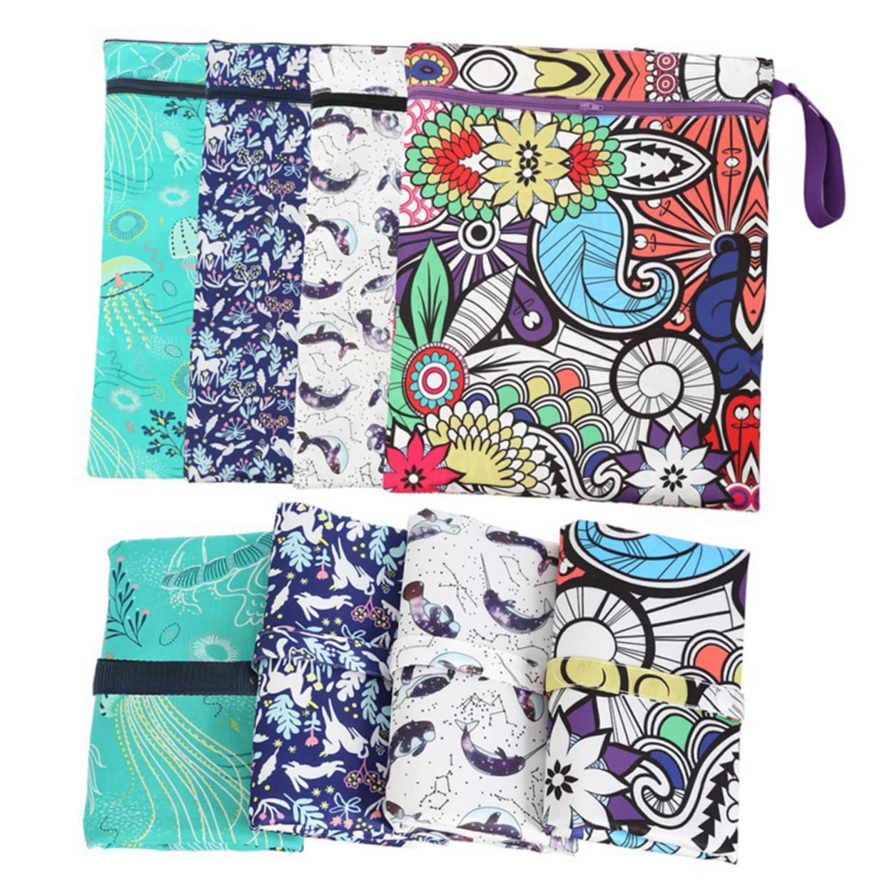 ibasenice 3piezas Bolsa De para Bebés Contenedor De Almacenamiento Reutilizable Pouch Multifuncional para Interior y Exterior Diseño De Dibujos Animados