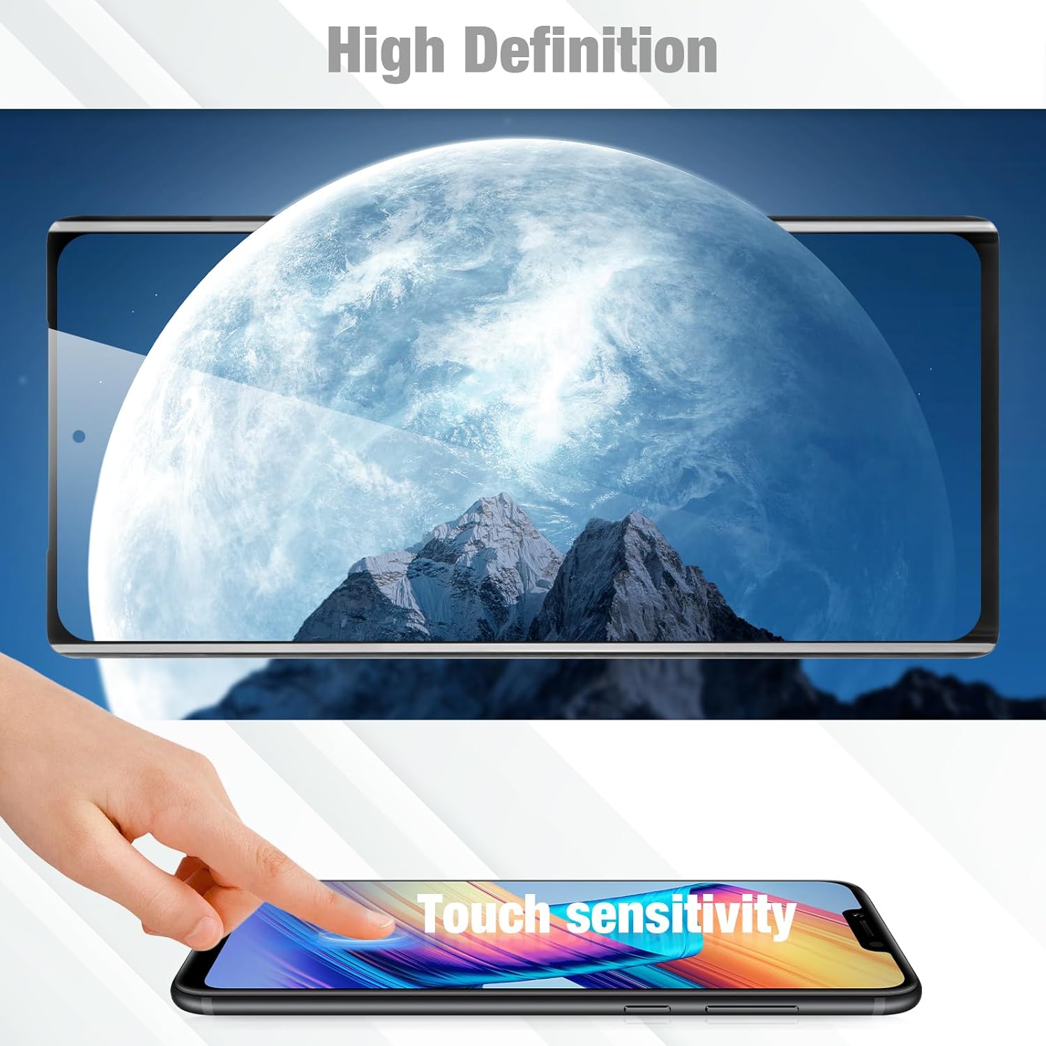 OLED for Google Pixel 6 Pro Screen Replacement Display for Google Pixel 6 Pro LCD GLUOG G8VOU Touch Screen Assembly with Repair Tools (Black with Frame,No Fingerprint Cable)