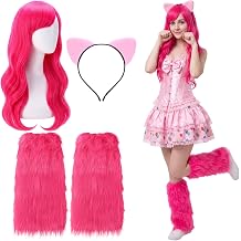 Kajaia 4 Pcs Halloween Cartoon Cosplay Costume Set for Women