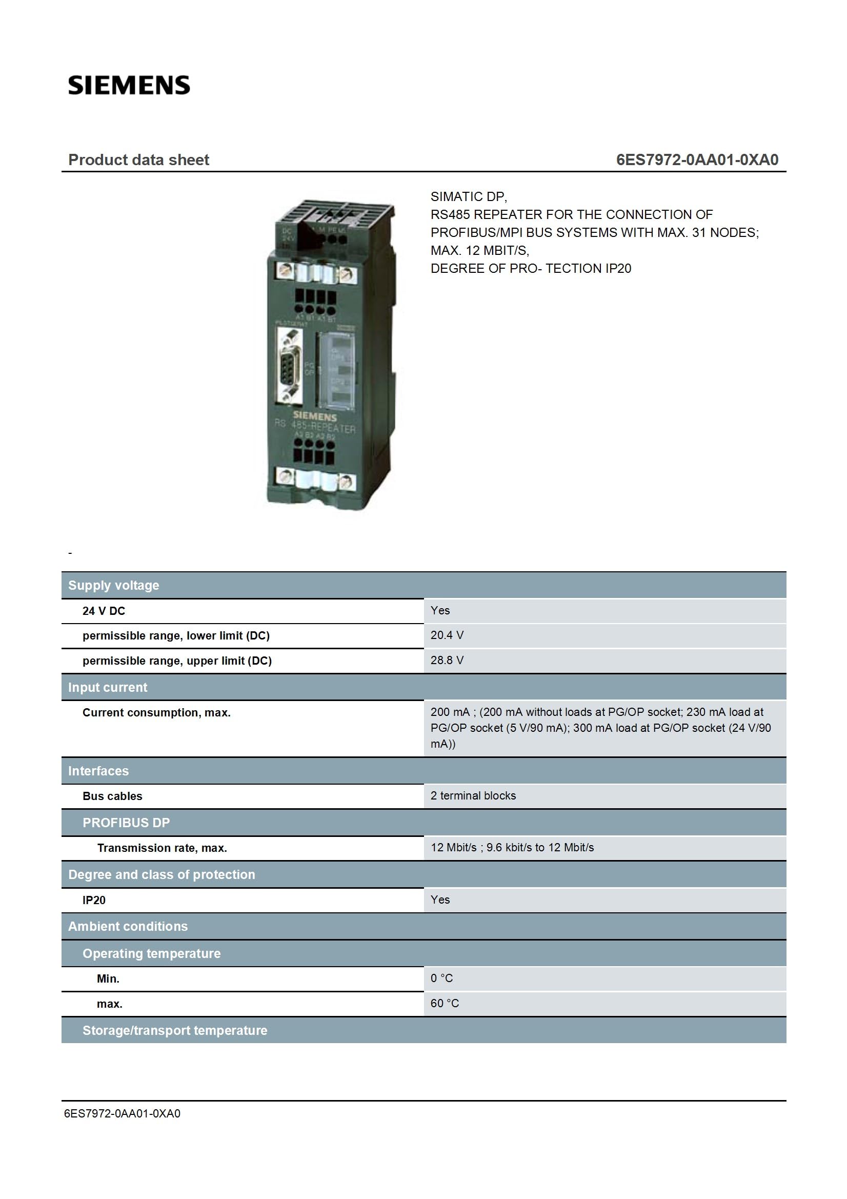 6ES7972-0AA01-0XA0