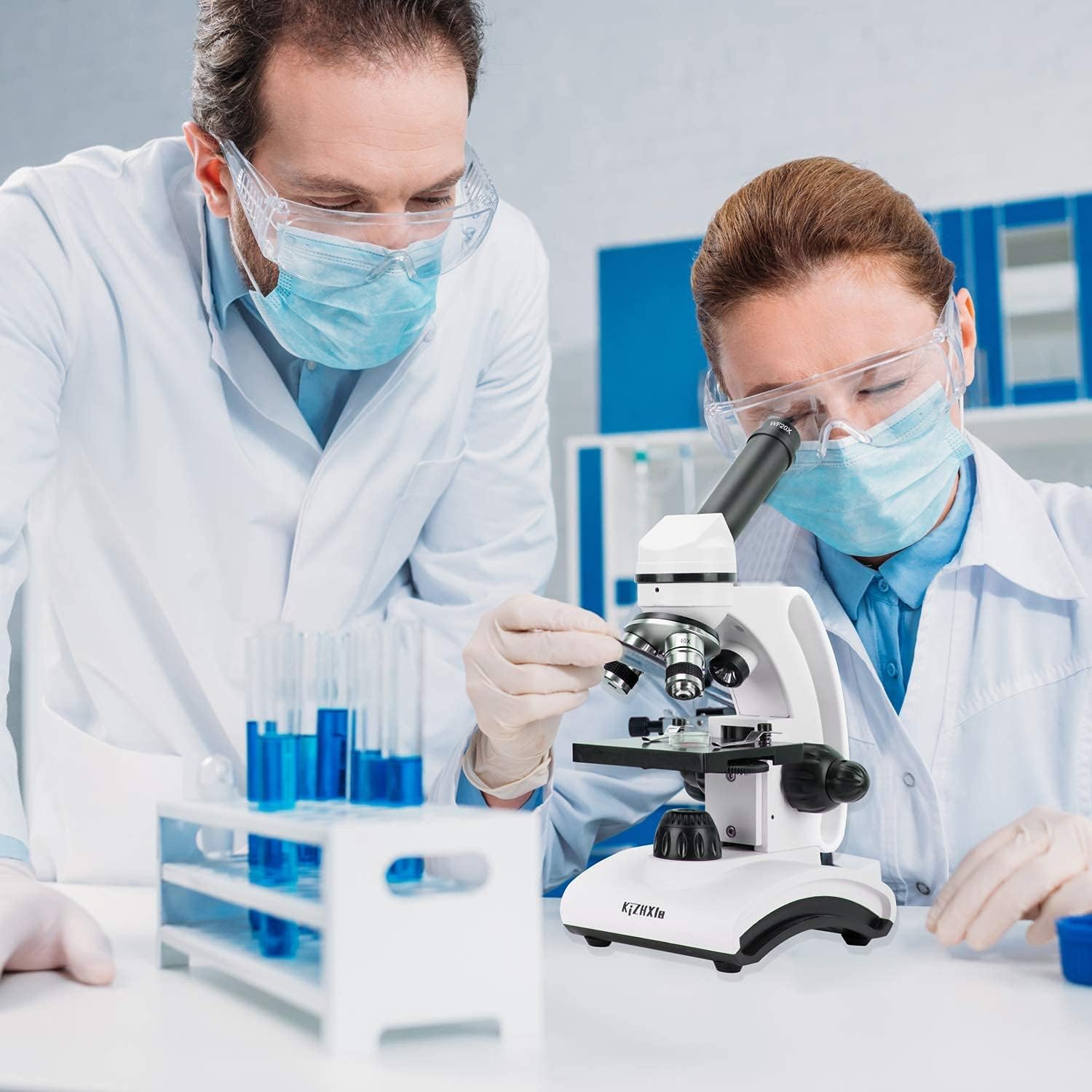 Exсluѕіvе Dіѕсоunt 50% Prісе KiZHXlo Monocular Microscope 40X-1600X Magnification with Barlow Lens for Students Adults, Dual LED Illumination, with Science Kits Beginners Microscope Includes Phone Adapter