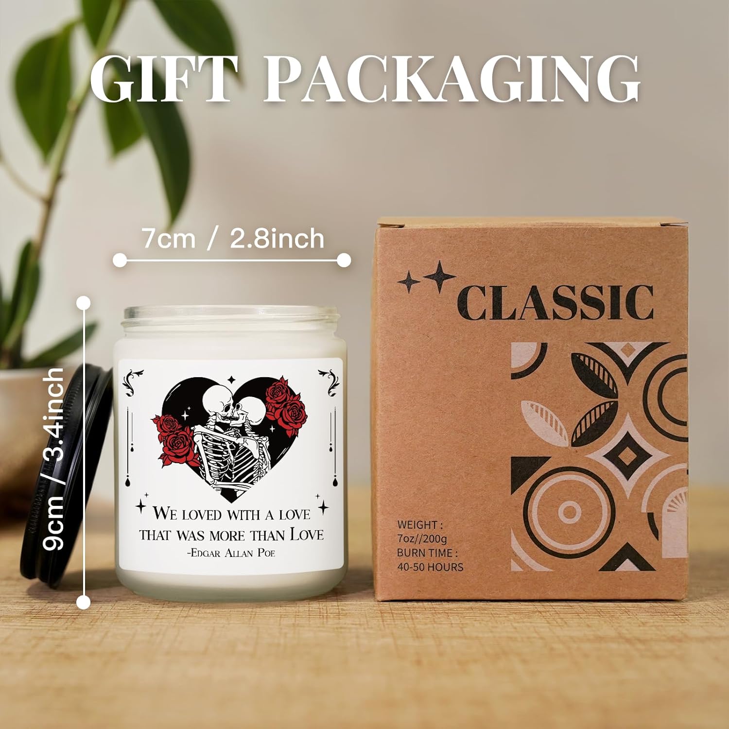 Valentines Day Gifts for Him Her, Anniversary Gothic Candle for Women Men, Birthday Gifts for Boyfriend Girlfriend, Christmas, Bridal Shower, I Love You Gift for Couple, Wife, Husband - Lavender - Image 7