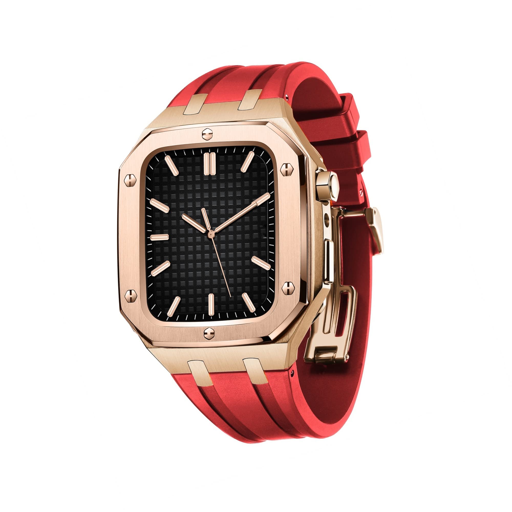 Boîtier robuste Apple Watch 44 mm acier inoxydable avec bracelet de protection antichoc