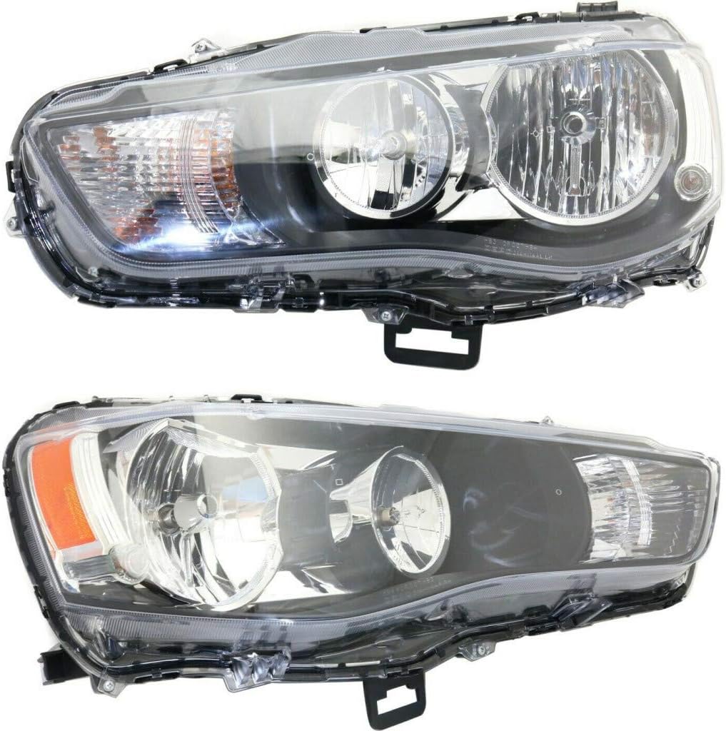 CarLights360 For 2010-2013 Mitsubishi Outlander Headlight Driver and Passenger Side DOT Certified Bulbs Included MI2502157 MI2503157-Replaces 8301C417, 8301C418