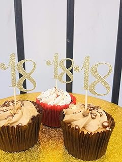 12 Birthday Cupcake Topper, 18th Birthday Cupcake Picks,18th,21st,30th Birthday, 40th, 50th, 60th, 70th, 80th, 90th, any age cupcake topper