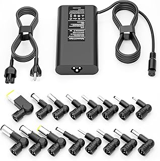 90W New Slim Universal Laptop Charger Fast Adapter Compatible with Dell HP Acer Asus Lenovo IBM Sony Fujitsu Gateway Notebook Ultrabook Chromebook Power Supply Cord with 16 Tips