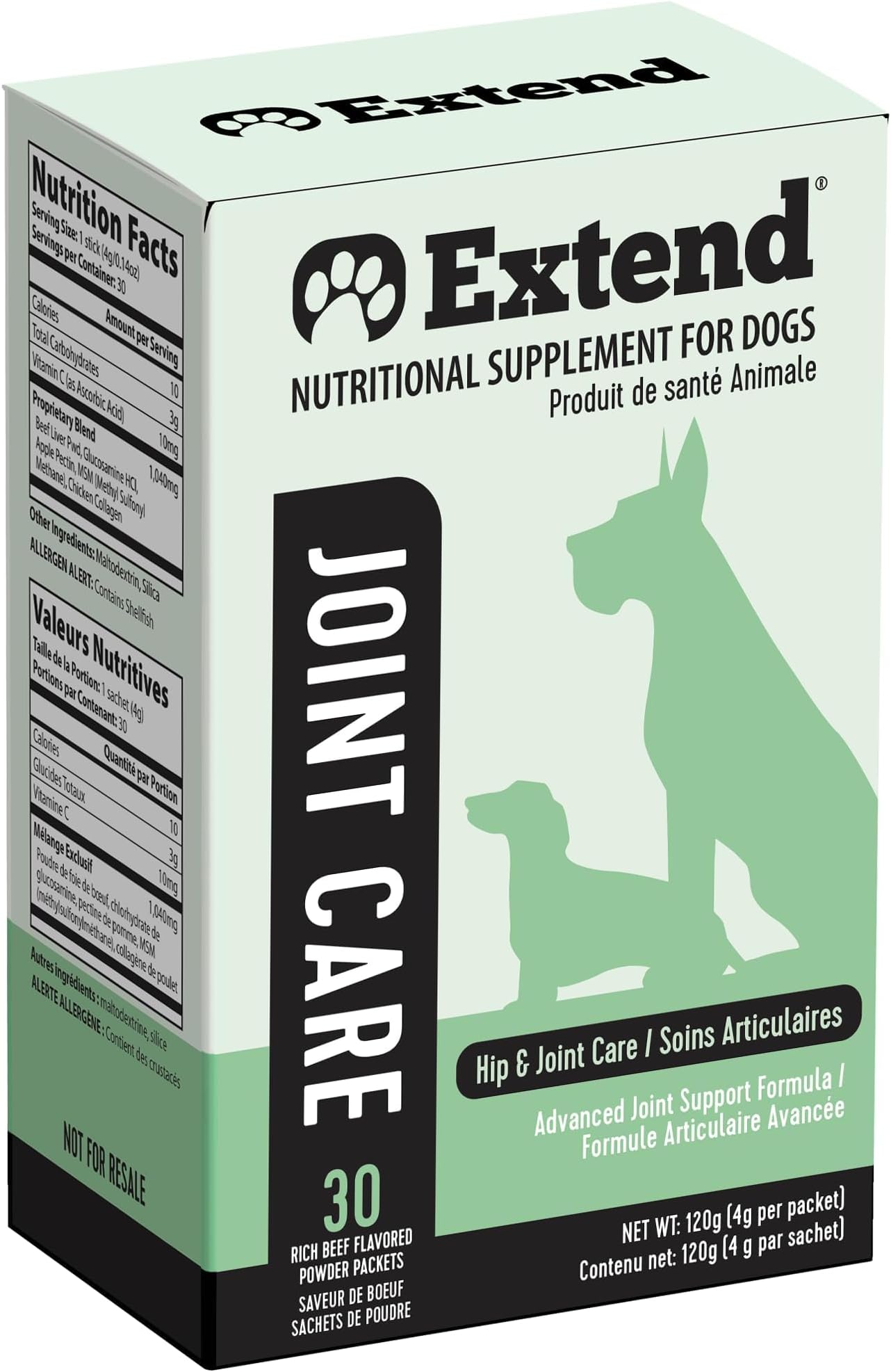 Extend Joint Support for Dogs Hip and Joint Supplement for Dogs Glucosamine Hip & Joint Support Arthritis Supplement, Support Healthy Joints, Mobility & Flexibility for All Dog Breeds - Made in USA