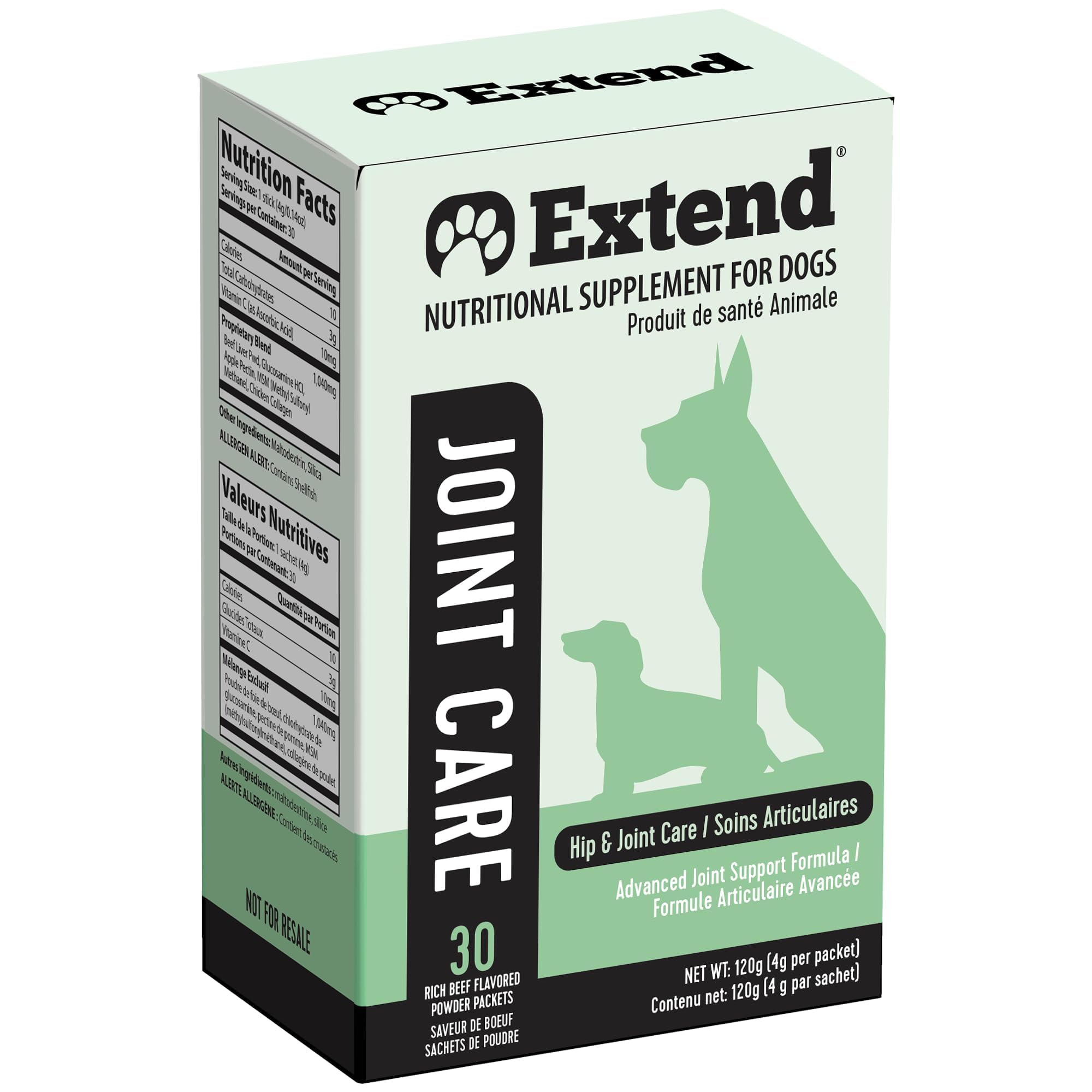 Extend Joint Care for Dogs - Hip and Joint Supplement Powder - Glucosamine for Dogs - Joint Pain Relief - MSM - Mobility & Flexibility Support - Advanced Joint Health - Made in USA