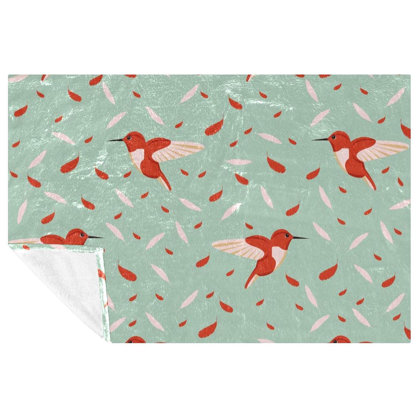 Couverture colibri chaude jeté de canapé et plaid lit 150x100 cm