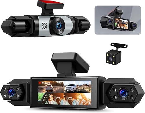 Dashcam Voiture 4 Canaux 1080P avec Écran IPS 3,16 Pouces SIXTOP