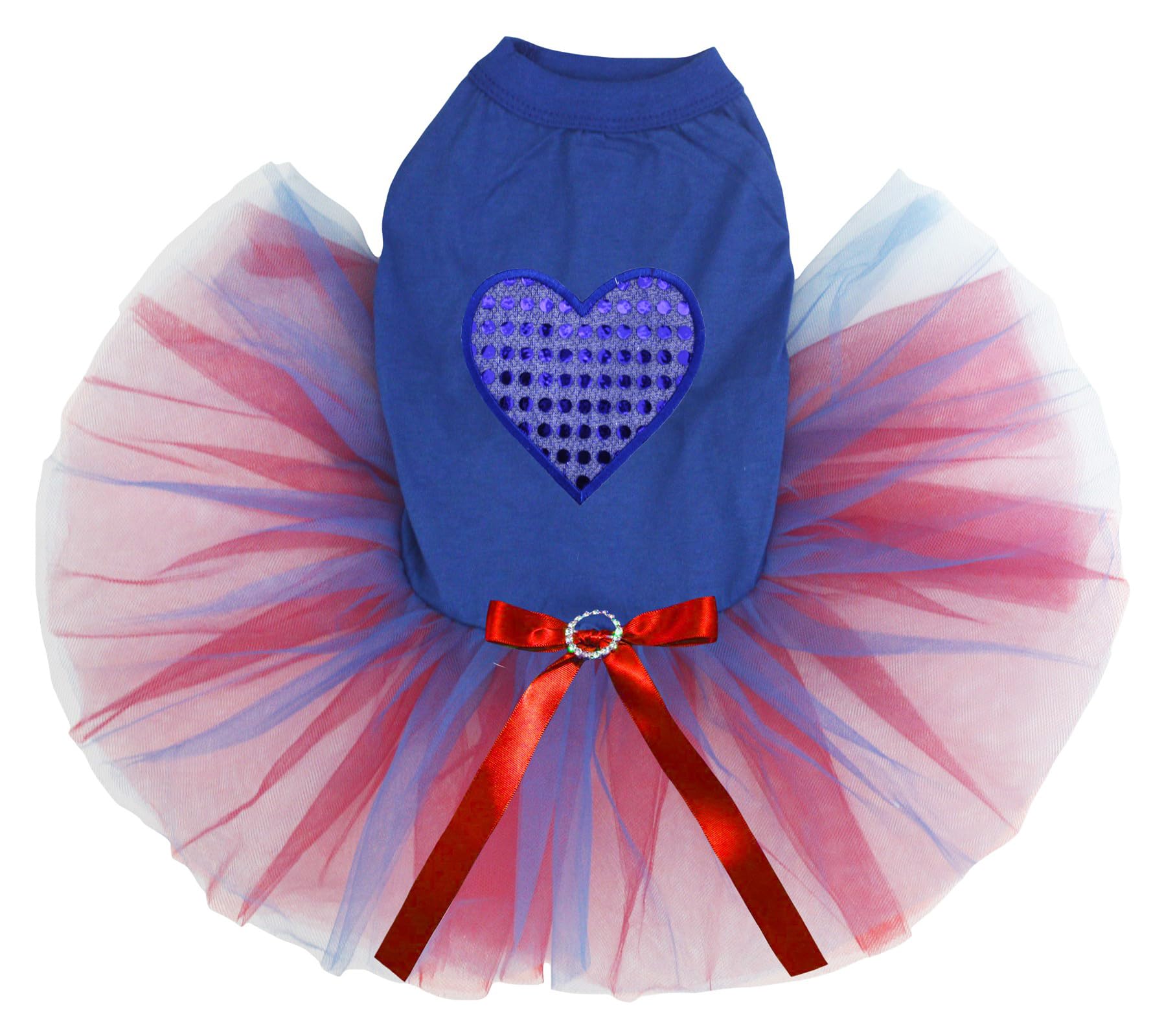 Robe pour chien confortable anti-frottement sequins bleu taille L