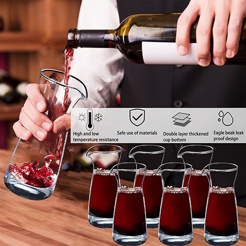 Vista 5 de Inevoc - Decantador de vino, paquete de 6 unidades individuales, mini jarras de vino, jarras individuales pequeñas, jarra de vino, jarra pequeña