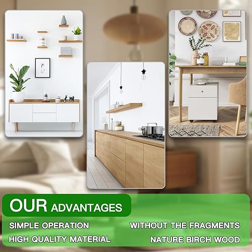 Miniatura 5 de YANYE Bandas de borde de abedul, rollo de 78 pulgadas x 250 pies de chapa de madera, bandas de borde de abedul Preglued, bandas de cinta para