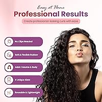 Vista 9 de My Beauty Spot Flexi Rods Foam Hair Rollers 3/4" 5/8" and 1" Diameter Professional Salon Quality 12 Pcs Rubber Hair Rollers for Long, Medium and