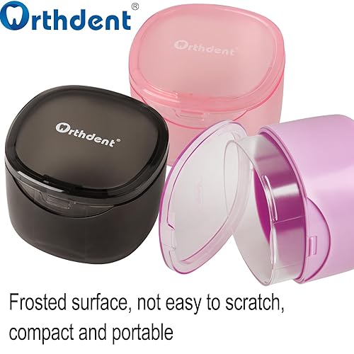 Miniatura 4 de Estuche de dentadura, copa de dentadura con colador, estuche Scotte para dentaduras, caja de dentaduras, estuche de retención de cepillo de