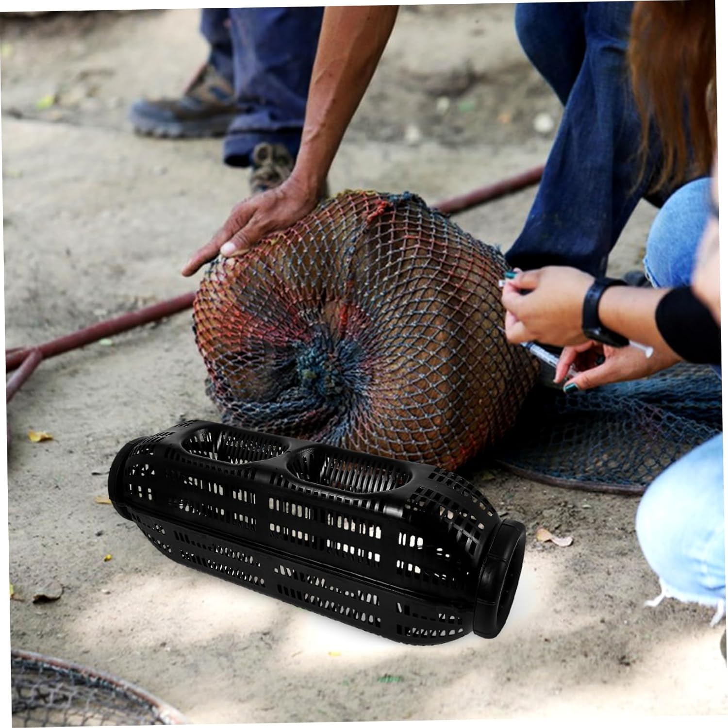 Sosoport EEL Cage EEL Loach Catching Basket Floating Fishing Basket Trawl Fishing Cage Lure Feeder Basket Sea for