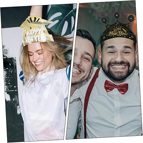 Miniatura 6 de EXCEART 12 piezas de decoración de sombrero de papel para fiesta 2024 Año Nuevo Accesorios de fotos Decoraciones de fiesta de Año Nuevo 2024