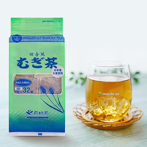 Vista 11 de MAEDA-EN Mugi-cha Té de cebada 32 bolsas de té sin cafeína Origen japonés envueltas individualmente 17616 1pk