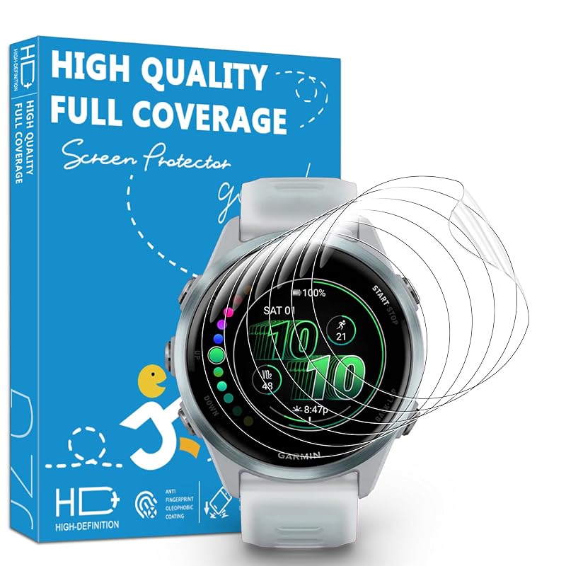 Película protetora de tela em TPU para Garmin Forerunner 570 42mm, transparente, sensível ao toque, 4,19 cm, Kit com 6 unidades