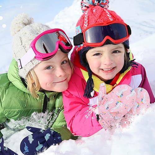Miniatura 4 de Zando Guantes de forro polar para bebé, guantes cálidos de invierno, guantes de esquí impermeables para nieve, guantes para niños y niñas