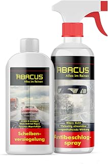 ABACUS® Anti-Beschlag & Scheibenversiegelung Set Scheibenversiegelung und Reiniger mit Antibeschlagwirkung (7471)