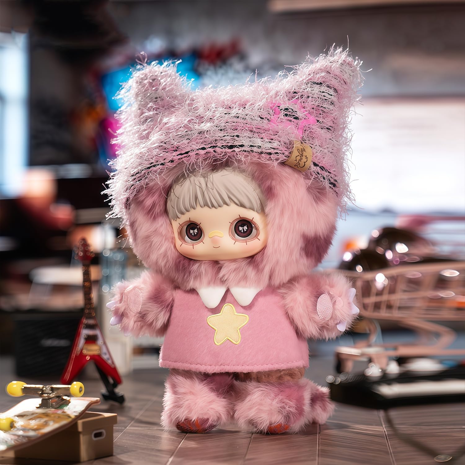 MayMei Kitten Academy Series Plush Keychain Blind Box 1Pcs (1 of 7 Possible Styles) Cute Maymei Bag Charms for Women's Handbags – Kawaii Plush Backpack Keyring Accessories Key Chain